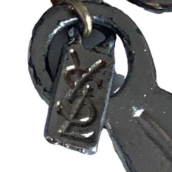 YSL silver chain link belt leaf design - Picture 4 of 14